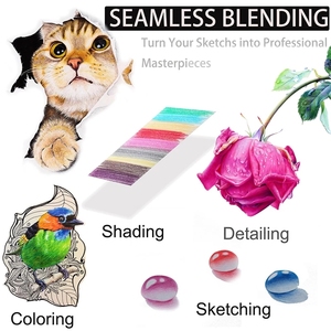 96-teiliges professionelles Skizzenstift-Set mit Tragetasche, Kinder-Zeichenkunstbedarf, Farbstift-Set - Product Image 4