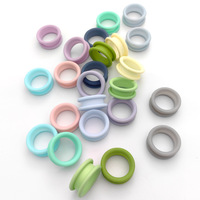 Anillos de Silicona Suaves Antideslizantes Dynton para Peluquería, Accesorios para el Cuidado de Mascotas, Estilo Morandi Macaron Pastel