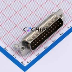 X0225WT17B7 D-Sub/VGA Connector Through hole Component (THT) Connector Standard D-Sub Male 25P Through Hole - Product Image 1