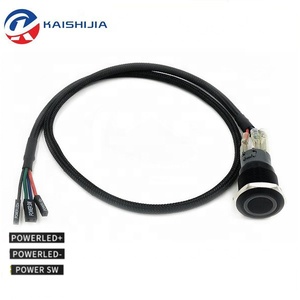 Cáp Chuyển Đổi Nút Nhấn Kim Loại Thiết Lập Lại 19Mm Với Thiết Lập Lại SW HDD LED Cáp Nguồn Màu Đen 60Cm - Product Image 2