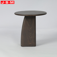 Table basse ronde en bois massif, simple et luxueuse, pour salon, moderne, hauteur 48 cm