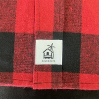100% Baumwolle Verstellbare Manschetten Doppelt Geknöpfte Brusttasche mit Klappe Bestickte Flanellhemden