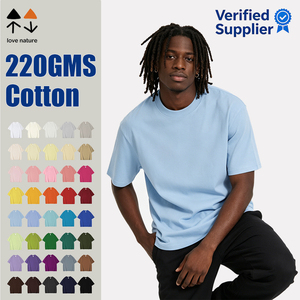 T-Shirt in Puro Cotone 220 GSM, Spedizione Rapida, Logo Personalizzato Stampato, T-Shirt da Uomo di Alta Qualità all'Ingrosso - Product Image 1