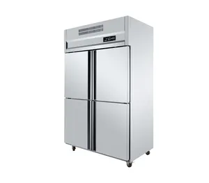 Smart power saving air cooling 1000L 420W 3 shelf nsf refrigerator Double doors kitchen fridge