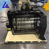 Godet tamiseur hydraulique rotatif pour mini-excavatrices, conçu pour tamiser et séparer les matériaux de traitement sur site