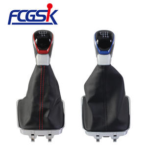 Poignée de levier de vitesse en cuir rouge et bleu pour Volkswagen Tiguan 2007-2011, 5 ou 6 vitesses, ergonomique - Product Image 5