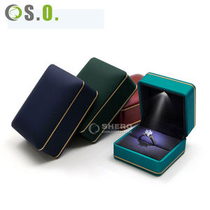 High End Exquisite Multi Color Jewelry Gift Box with Gold Trim and <b>LED</b> Light Custom Color Size for Wholesale and Retail Display - Product Image 3