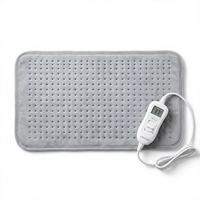 Coussin chauffant électrique 20*24 pouces 110V/220V avec housse lavable, 6 réglages de chaleur, arrêt automatique pour la maison et le bureau