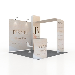 Sang trọng căng thẳng đứng nhanh chóng thiết lập giá tốt nhất xách tay triển lãm thương mại hiển thị 10x10 hiện đại triển lãm thương mại gian hàng với kệ - Product Image 2