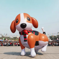 Ballon en PVC personnalisé à l'hélium, modèle de chien gonflable flottant géant pour événements en plein air