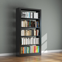Étagère à livres en acier blanc moderne, directement de l'usine |   Bibliothèque robuste pour le bureau à domicile et le rangement du salon