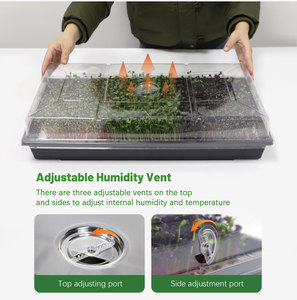 EDKFARM 1020 Self-Watering PE Plastic Non-perforated Seed Tray Kit <b>for</b> Indoor <b>Plant</b> Growing and Microgreen Cultivation - Product Image 3