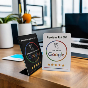 Tarjeta de Visita con Código QR NFC de 3"X4", PVC Impermeable, con Soporte de Exhibición, Certificación ISO para Reseñas de Google, Instagram, Tripadvisor, Trustpilot - Product Image 5