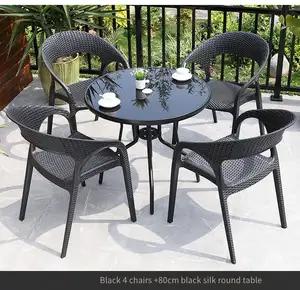 Chaises empilables en plastique d'extérieur de jardin imperméable de patio de café de restaurant avec l'accoudoir