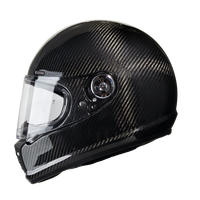 Casque de moto intégral rétro en fibre de carbone 3K avec Bluetooth - Certifié 3C - Unisexe - Direct usine