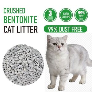 Litière pour chat en bentonite biodégradable à forte absorption, charbon actif, très absorbant, sans poussière, agglomération rapide - Product Image 1