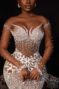 2026 새로운 드롭 배송 패션 하이 퀄리티 사용자 정의 여성 파티 인어 결혼식 원피스 신부 가운 - Product Image 3