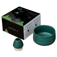 Ensemble de thé Matcha en céramique de style Japandi Dehua, écologique et durable, avec support Chasen et bol Matcha, dans une boîte colorée, exclusivité transfrontalière
