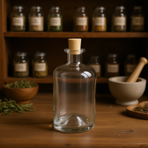Botella de farmacia con tapón de corcho, paquete de 8 contenedores de almacenamiento para líquidos y aceites - Product Image 3