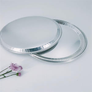 Casseroles en aluminium réutilisables de 9 pouces Récipients plats pour pizza et <span class=keywords><strong>tarte</strong></span> sans <span class=keywords><strong>couvercle</strong></span> pour les plats à emporter et le stockage des aliments - Product Image 6