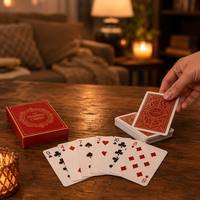 Cartes à Jouer Personnalisées OEM, 54 Cartes, Taille Standard Poker 6388mm, Boîte de Jeu en Papier Couché, Impression Personnalisée, Usage Familial, Écologique