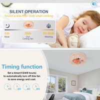 Offre Spéciale intérieur chambre salon télécommande corde de chanvre moteur à courant continu cage ventilateur de plafond Led avec lumière