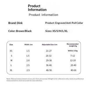 Retro luxe gepersonaliseerde anti-verloren lederen hondenhalsband met letterplaatje voor grote, middelgrote en kleine honden - Product Image 2