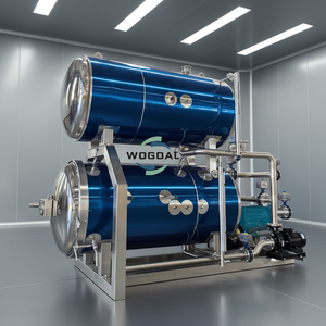 وعاء تعقيم بالبخار عالي الجودة من الفولاذ المقاوم للصدأ من ووجوال مع نطاق درجة حرارة 121-147 درجة مئوية وإنتاجية عالية - Product Image 1