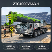 Grue mobile d'occasion en bon état, 100 tonnes, flèche 6 sections 60,5 m, contrepoids 23,5 tonnes, 8x4 pour les grands projets d'infrastructure