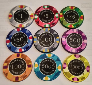 Jetons de <span class=keywords><strong>poker</strong></span> en céramique 10g, 39mm, qualité <span class=keywords><strong>casino</strong></span> supérieure, logo/couleur personnalisés, faible MOQ, expédition directe usine immédiate - Product Image 1