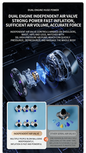 Coussin de massage vibrant et pétrissant entièrement automatique pour la taille et les pieds, usage domestique, étirement corporel complet, avec airbag électrique pour le dos, pliable - Product Image 4