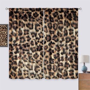 Cinbloo stampa leopardata marrone <span class=keywords><strong>tende</strong></span> 42W x 63H pollici tascabili con motivo selvaggio in pelle di animali <span class=keywords><strong>Safari</strong></span> decorazioni per donne e uomini - Product Image 3