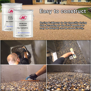 Résine polyaspartique de haute qualité 1:1 sol en pierre de galets de surface de collage de gravier pour les parcs de pavage d'allée sol en pierre naturelle - Product Image 3