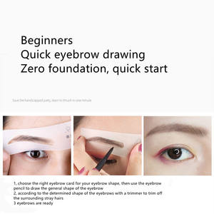 Lot de 12 cartes à filetage pour sourcils, outils de maquillage, artefact, carte d'aide, moule pour sourcils - Product Image 5