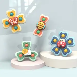 Yeni tasarım sevimli banyo kavrama Gyro hayvan enayi Fidget Spinners dikkat çekti bebek enayi iplik oyuncak çocuklar için
