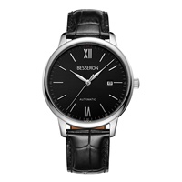 Montres mécaniques automatiques Miyota pour homme, en acier inoxydable, cadran analogique minimaliste, luxe intemporel pour votre poignet.