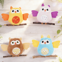 Jouet en peluche hibou personnalisé OEM ODM, jouet doux pour chat en forme d'oiseau, jouet interactif coloré pour animaux de compagnie, vente en gros, fabricant d'articles pour animaux de compagnie sur mesure