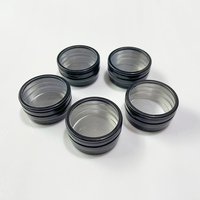 10ml 32*18mm Mini rose métal aluminium pot boîte de conserve boîte avec fenêtre transparente pour perle clou puissance paillettes