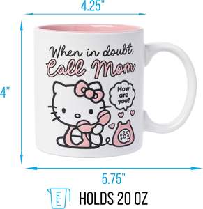 Askdcp Sanrio ถ้วยเซรามิคเคลือบแวกซ์ของขวัญแนวธุรกิจลายการ์ตูน <span class=keywords><strong>Hello</strong></span> Kitty ขนาด20ออนซ์ใช้กับเครื่องล้างจานไมโครเวฟได้ - Product Image 3