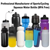 Bouteille d'eau compressible en plastique sans BPA de 1000 ml avec logo personnalisé, vente en gros, gobelet personnalisé, bouteille d'eau compressible pour le sport et le cyclisme de 32 oz