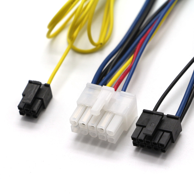 PCI Express 8Pin Male-Female to Dual Molex 4Pin Power Cable 18AWG PSU Power Splitter Cable for Desktop PC GPU & Hard Drive