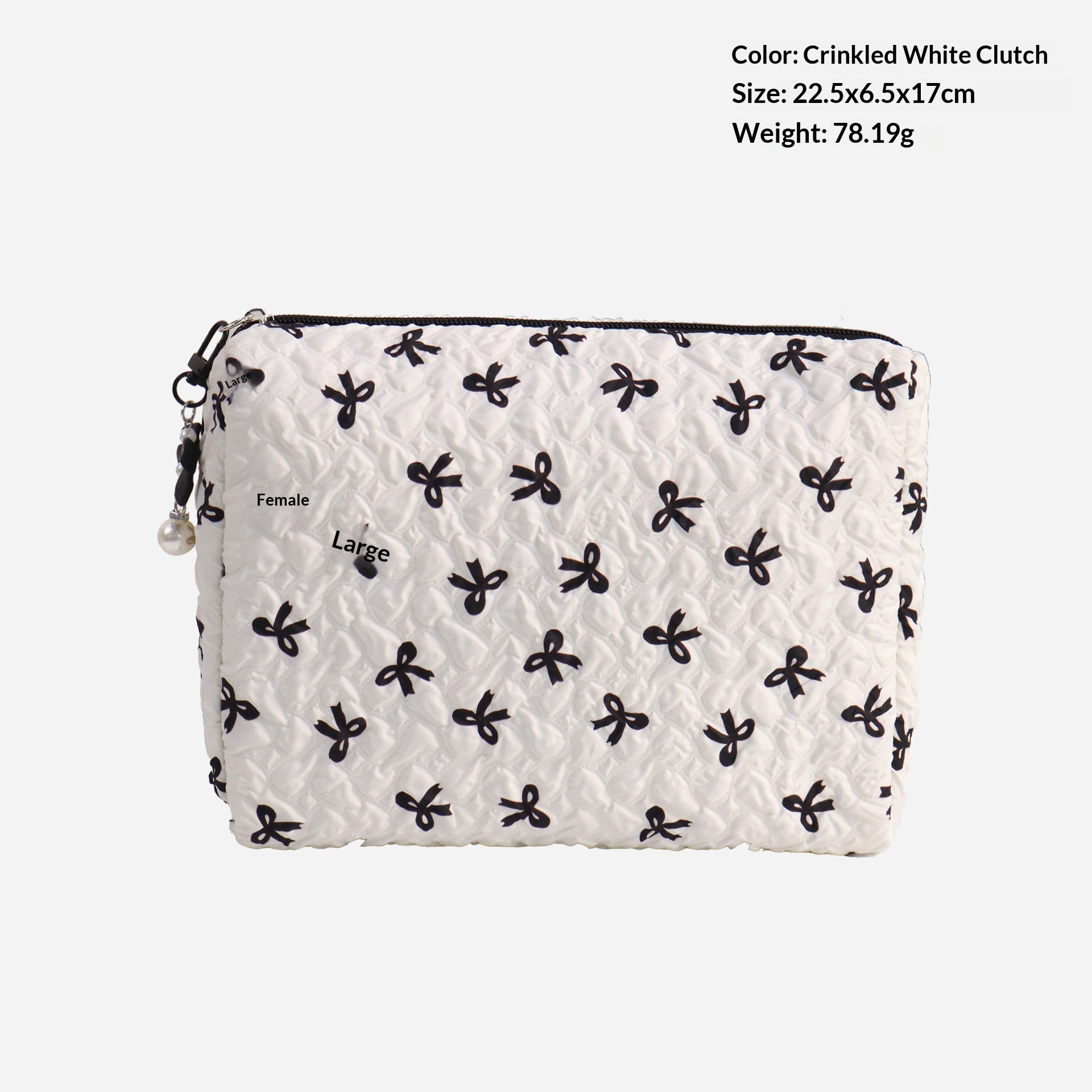 Sac à main noeud noir et blanc