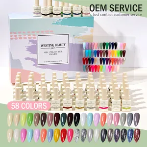 CaiXuan частная марка бесплатный образец гель-лака набор 60 цветов продукты для ногтей салонная Косметика УФ-гель лак для ногтей бутылка Oem