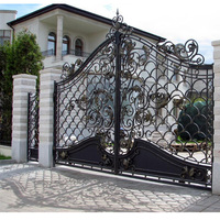 Conception de grille de sécurité de jardin de luxe, Double maison, porte coulissante en fer forgé, porte d'entrée, portes principales en fer forgé