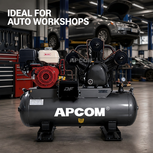 Compresseur d'air industriel à essence APCOM 15HP 300L |   Pompe à piston haute pression 8-12,5 bars, refroidie par air, pour travaux miniers - Product Image 5