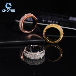 Luxury VVS Moissanite Diamond Buss Down GRA Certificated Hip Hop Iced Out Fine Jewelry Sterling Silver 925 <b>Ring</b> <b>for</b> <b>Men</b> - Product Image 5