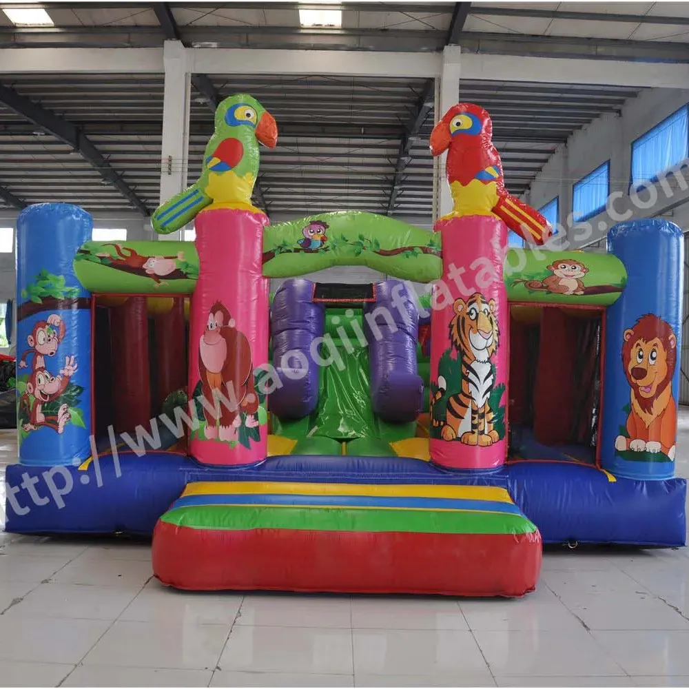 Lona atractiva inflable exterior Moonwalk trampolín divertido parque infantil ciudad divertida inflable para niños