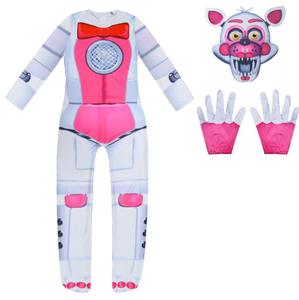 Ecowalson Disfraz Cosplay de Five Nights at Freddy's, Juego de Terror, Mameluco con Máscara, Regalo de Cumpleaños de Anime <span class=keywords><strong>Fnaf</strong></span> para Niños - Product Image 5