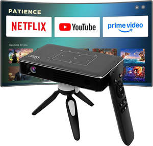 Mini projecteur DLP LED intelligent 3D à focale courte avec touches tactiles <span class=keywords><strong>USB</strong></span>, idéal pour le home cinéma, la mise en miroir du téléphone et le format de poche - Offre Spéciale - Product Image 1