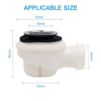 GUIDA 718011 vidange flexible pour baignoire pvc eau vidange siphon en plastique drain de douche